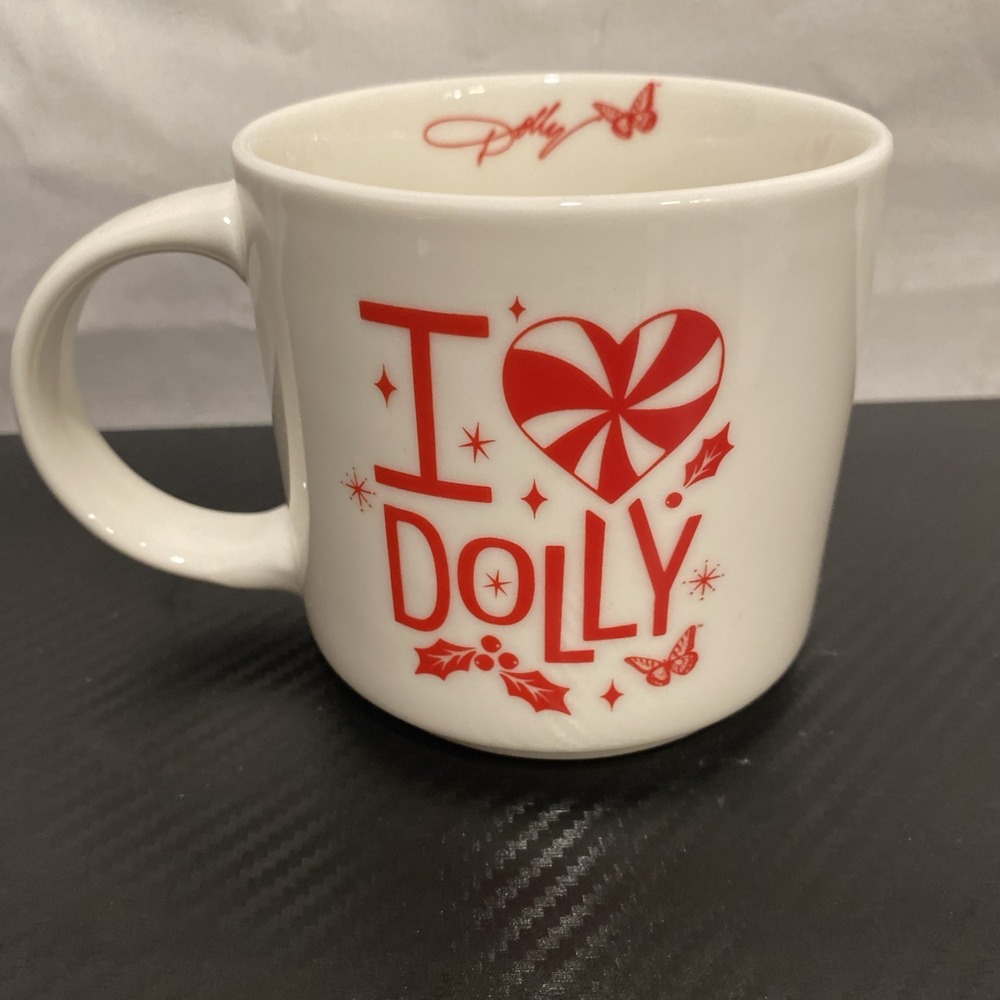 Dolly‎ Parton Limited Edition I LOVE DOLLY Mug Christmas 2025 Red White 16 Heart
